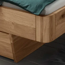 Wohnen Jugendbetten*Schwebebett mit Stauraum aus Wildeiche - Zennian