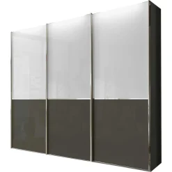 Wohnen Schwebetüren Kleiderschrank in Braun & Weiß - Genre