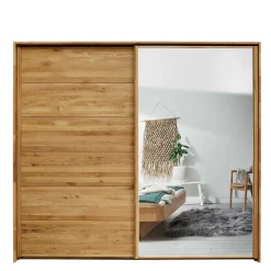 Wohnen Schwebetürenschrank aus Wildeiche mit Spiegel - Divnoi
