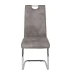 Wohnen Küchenstühle|Esszimmerstühle*Schwingstuhl aus Microfaser Grau - Kirana (Set)
