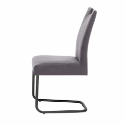 Wohnen Schwingstuhl Buleta mit Microfaser Bezug in Anthrazit (2er Set)