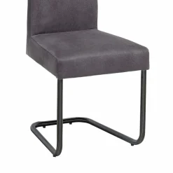 Wohnen Schwingstuhl Buleta mit Microfaser Bezug in Anthrazit (2er Set)