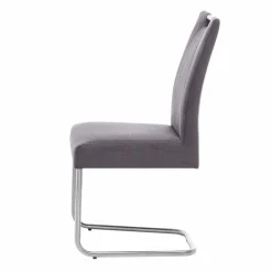 Wohnen Sessel|Wohnzimmerstühle*Schwingstuhl Zanima mit Microfaser in Anthrazit (2er Set)