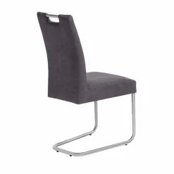 Wohnen Sessel|Wohnzimmerstühle*Schwingstuhl Zanima mit Microfaser in Anthrazit (2er Set)