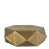 Wohnen Sechseckiger Couchtisch aus Alu Guss in Gold - Geniale