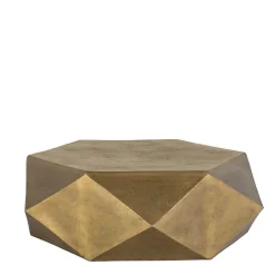 Wohnen Sechseckiger Couchtisch aus Alu Guss in Gold - Geniale