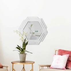 Wohnen Spiegel|Flurspiegel*Sechseckiger Design Spiegel für Wandmontage - Gionta