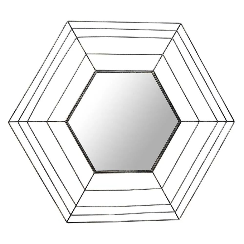 Wohnen Sechseckiger Spiegel im Spinnweben Design - Vivenda