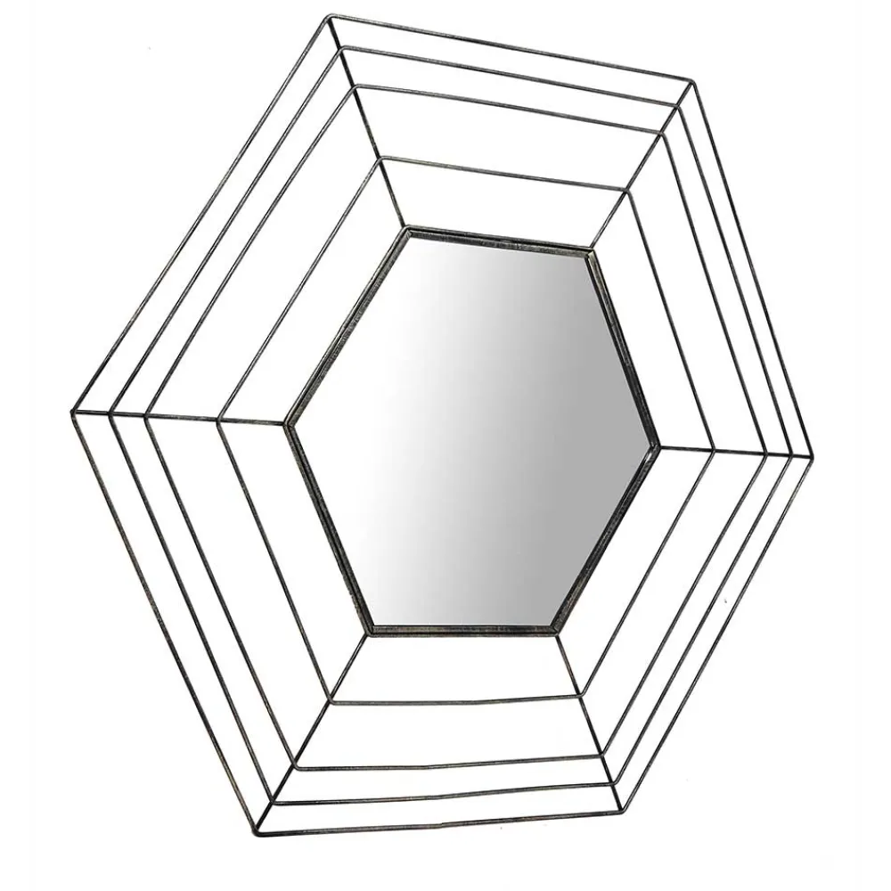 Wohnen Sechseckiger Spiegel im Spinnweben Design - Vivenda