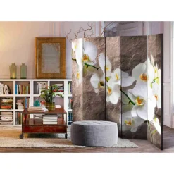 Wohnen 2-seitig bedruckter Paravent aus Leinwand - Lorenzina