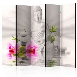 Wohnen 2-seitiger Druck Paravent Weißer Buddha - Boom