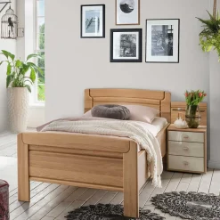 Wohnen Jugendbetten*Seniorenbett mit Nachtkommode - Emdsiva (zweiteilig)