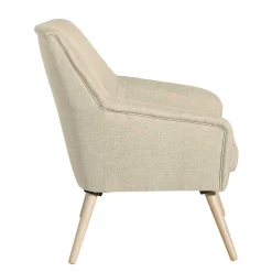 Wohnen Retro Möbel|Sessel & Hocker*Sessel in Beige und Buche Natur - Vareika