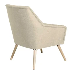 Wohnen Retro Möbel|Sessel & Hocker*Sessel in Beige und Buche Natur - Vareika