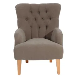 Wohnen Sessel in Beigegrau und Buche - Celavio