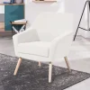 Wohnen Designermöbel*Sessel in Creme Velours-Stoff - Emia