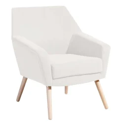Wohnen Designermöbel*Sessel in Creme Velours-Stoff - Emia