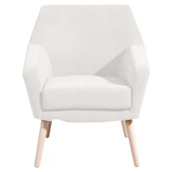 Wohnen Designermöbel*Sessel in Creme Velours-Stoff - Emia