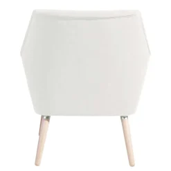 Wohnen Designermöbel*Sessel in Creme Velours-Stoff - Emia