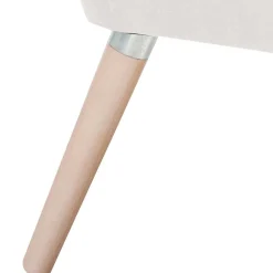 Wohnen Designermöbel*Sessel in Creme Velours-Stoff - Emia