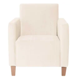 Wohnen Sessel in Cremeweiß Samtvelours - Roger