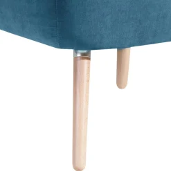Wohnen Retro Möbel|Sessel*Sessel in Petrol Blau Velours - Curedo