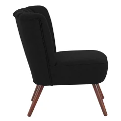 Wohnen Sessel in Schwarz und Nussbaum - Nastasia