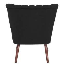 Wohnen Sessel in Schwarz und Nussbaum - Nastasia