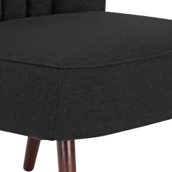 Wohnen Sessel in Schwarz und Nussbaum - Nastasia