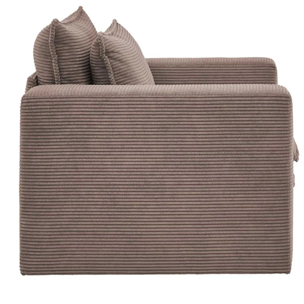 Wohnen Braune Möbel|Sessel & Hocker*Sessel mit Hocker im Set - Anyna (zweiteilig)