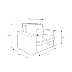 Wohnen Braune Möbel|Sessel & Hocker*Sessel mit Hocker im Set - Anyna (zweiteilig)