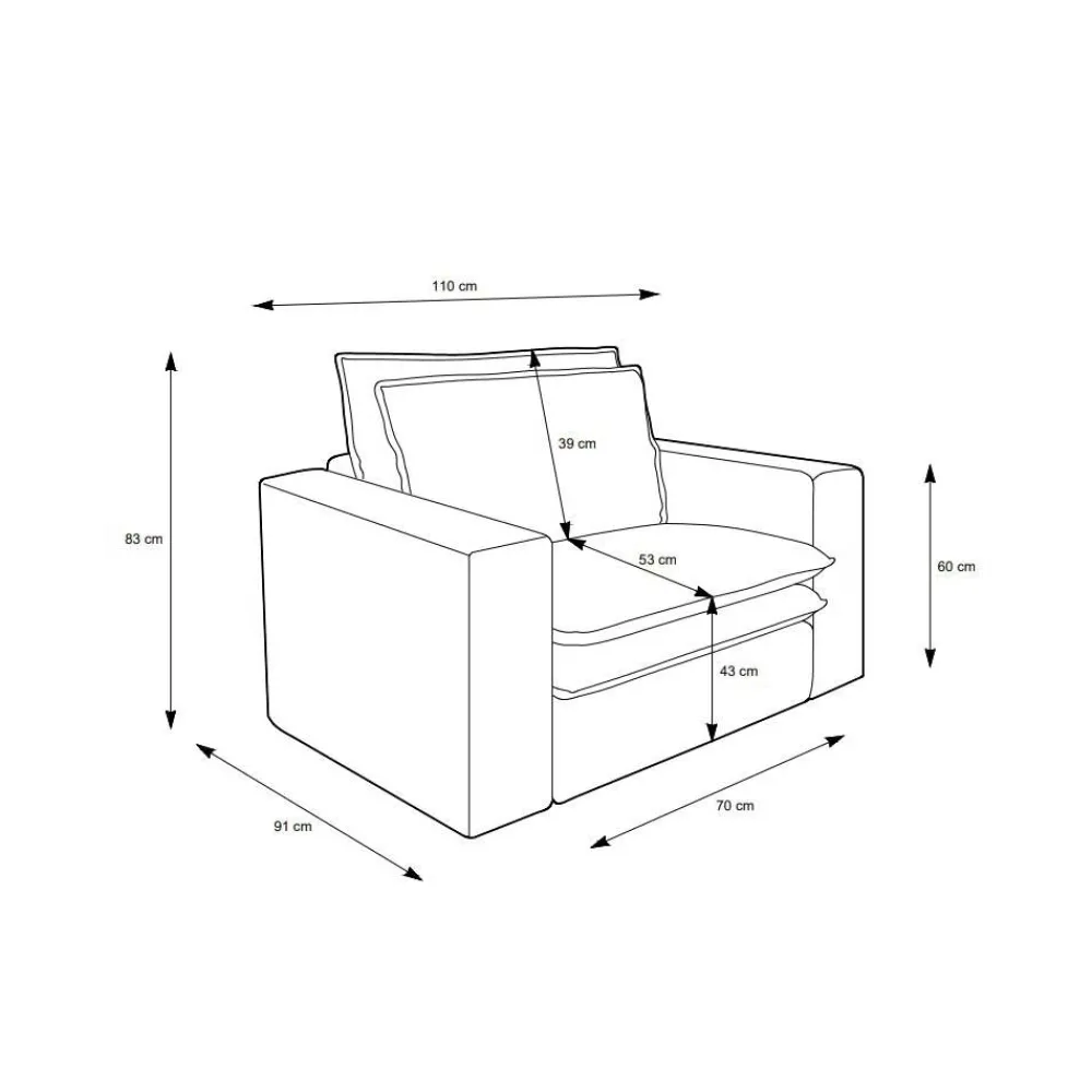 Wohnen Braune Möbel|Sessel & Hocker*Sessel mit Hocker im Set - Anyna (zweiteilig)