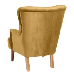 Wohnen Sessel mit Ohren in Maisgelb und Buche - Amarello