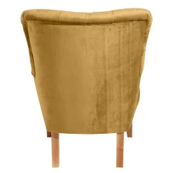 Wohnen Sessel mit Ohren in Maisgelb und Buche - Amarello