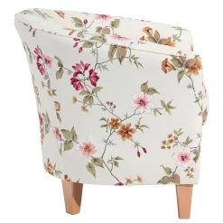 Wohnen Sessel mit Stoffbezug mit Blumen Dessin - Barbadus
