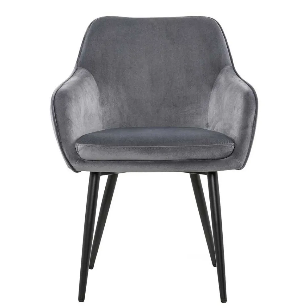 Wohnen Küchen-Essgruppen|Esszimmer Komplett*Set Baumkantentisch & Samtstühle - Sylverta (fünfteilig)