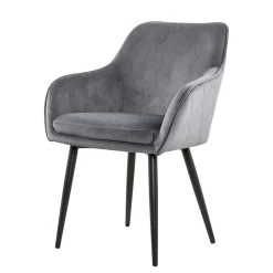 Wohnen Küchen-Essgruppen|Esszimmer Komplett*Set Baumkantentisch & Samtstühle - Sylverta (fünfteilig)