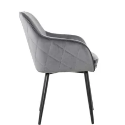 Wohnen Küchen-Essgruppen|Esszimmer Komplett*Set Baumkantentisch & Samtstühle - Sylverta (fünfteilig)