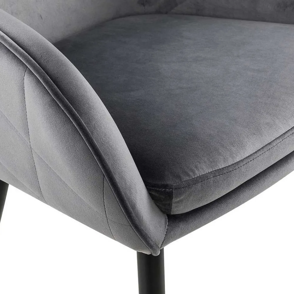 Wohnen Küchen-Essgruppen|Esszimmer Komplett*Set Baumkantentisch & Samtstühle - Sylverta (fünfteilig)