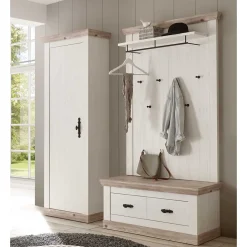 Wohnen Set Dielen Ausstattung mit Schrank - Nedita (dreiteilig)