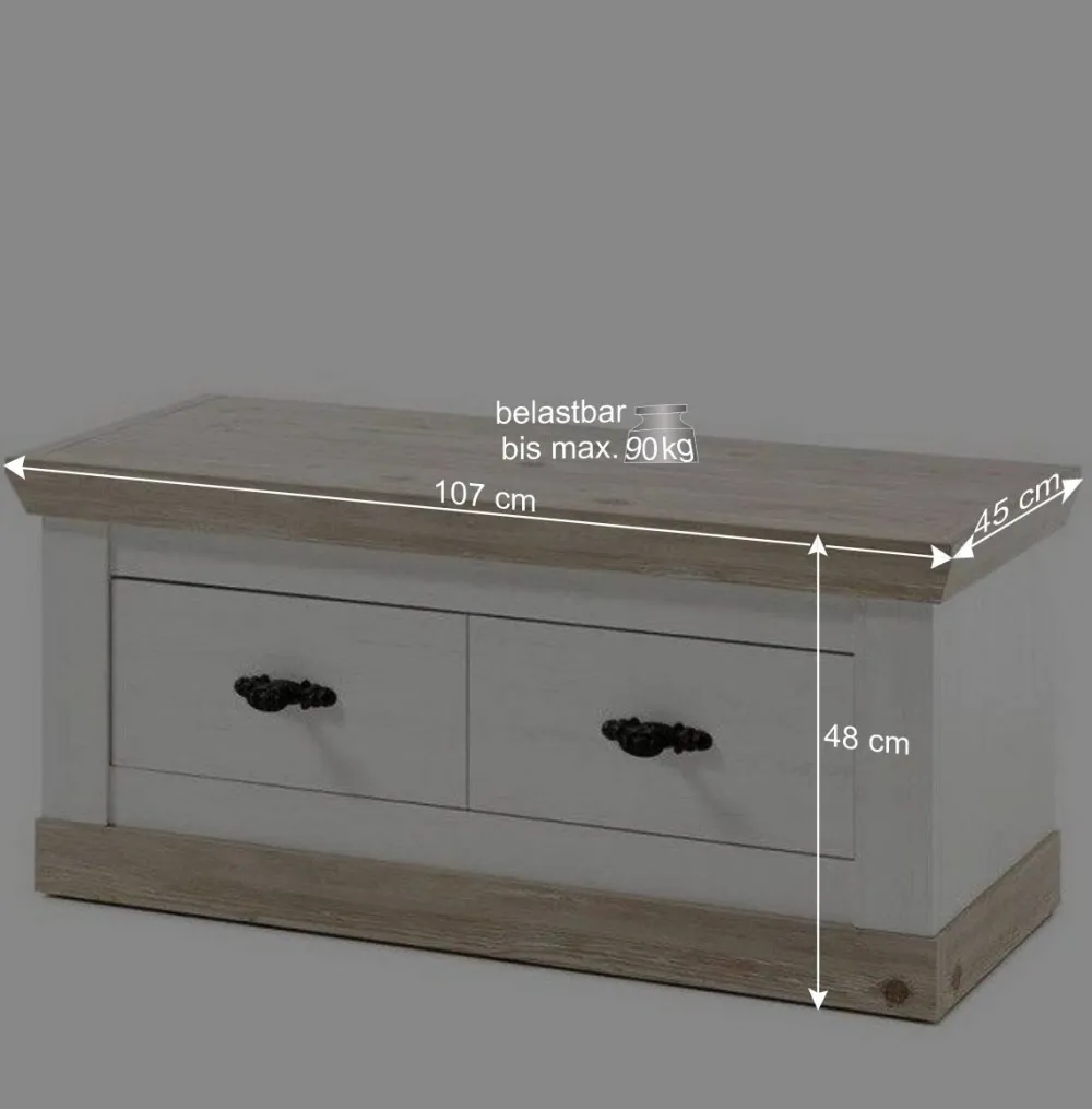 Wohnen Set Dielen Ausstattung mit Schrank - Nedita (dreiteilig)