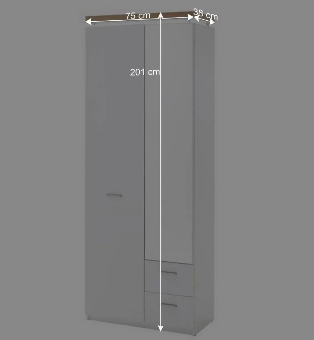 Wohnen Set Dielen Möbel Kombi mit LED - Nusenia (fünfteilig)