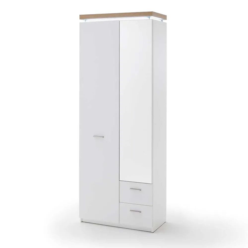 Wohnen Set Dielen Möbel Kombi mit LED - Nusenia (fünfteilig)