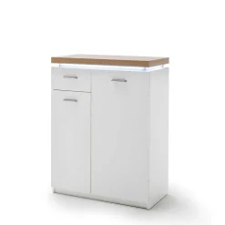 Wohnen Set Dielen Möbel Kombi mit LED - Nusenia (fünfteilig)