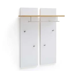 Wohnen Set Dielen Möbel Kombi mit LED - Nusenia (fünfteilig)