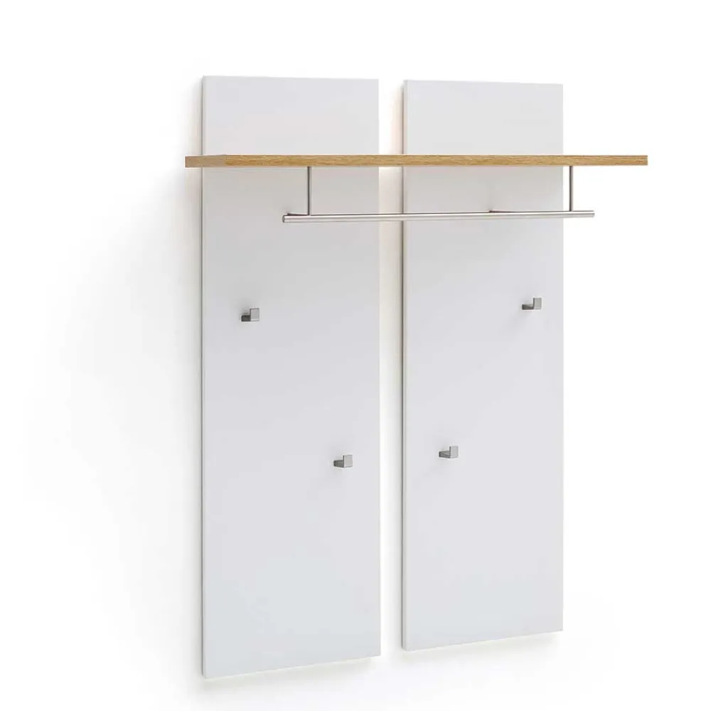 Wohnen Set Dielen Möbel Kombi mit LED - Nusenia (fünfteilig)