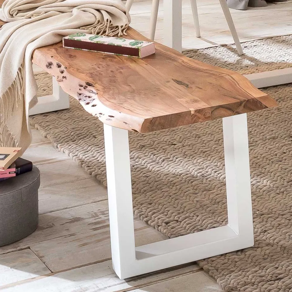 Wohnen Set Esstisch mit Bank aus Akazie - Oking (zweiteilig)