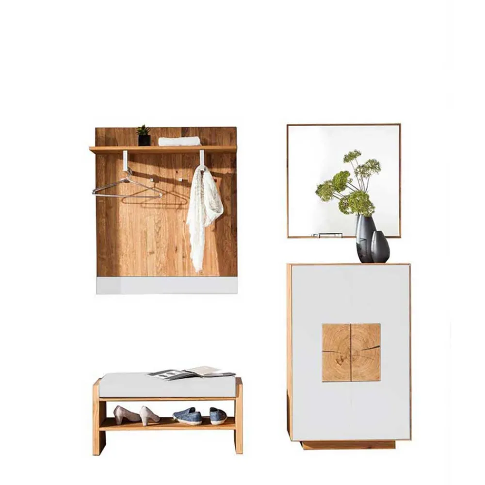 Wohnen Garderoben|Garderoben*Set Flur Designmöbel zweifarbig - Mandrey (vierteilig)