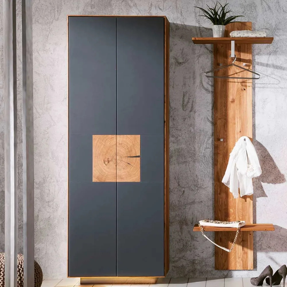 Wohnen Set Flur-Möbel aus Wildeiche - Mandrey (zweiteilig)