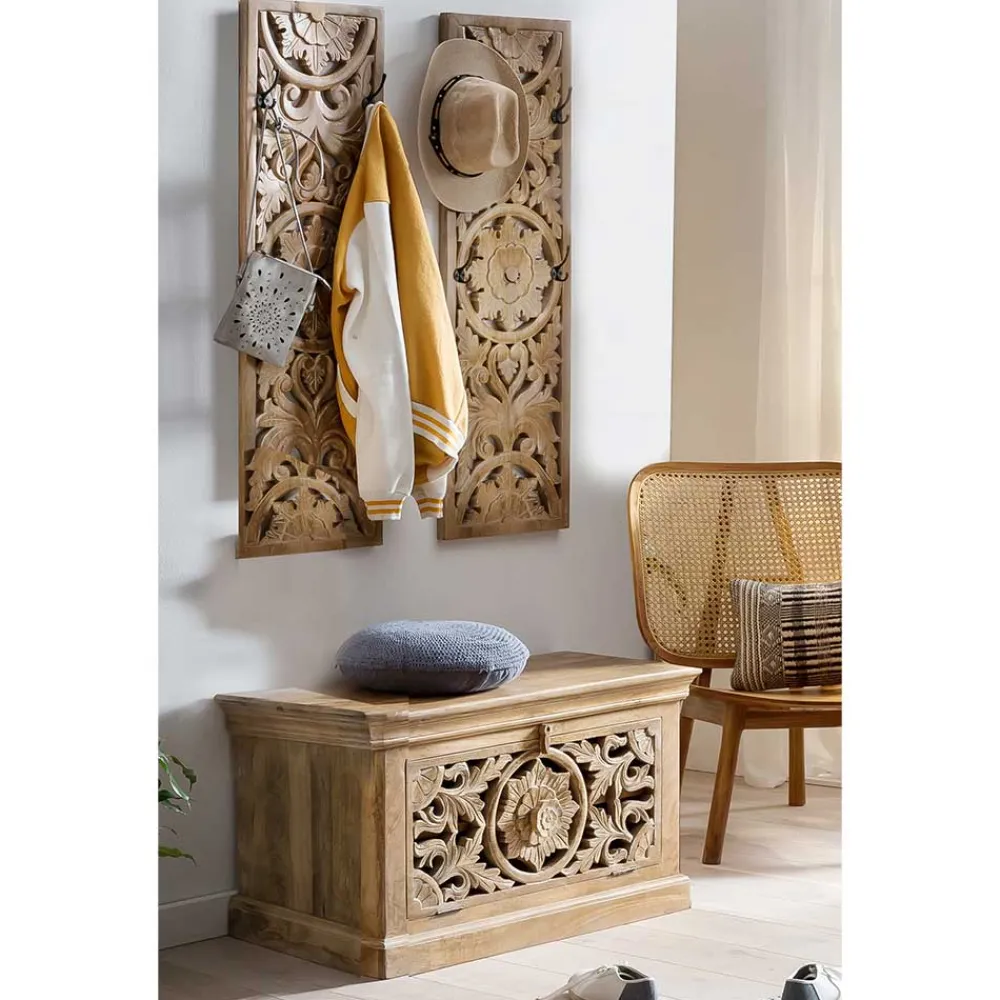 Wohnen Set Garderoben Möbel im Boho Style - Runiasa (dreiteilig)